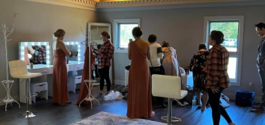 Group Gathering In Bridal Suite